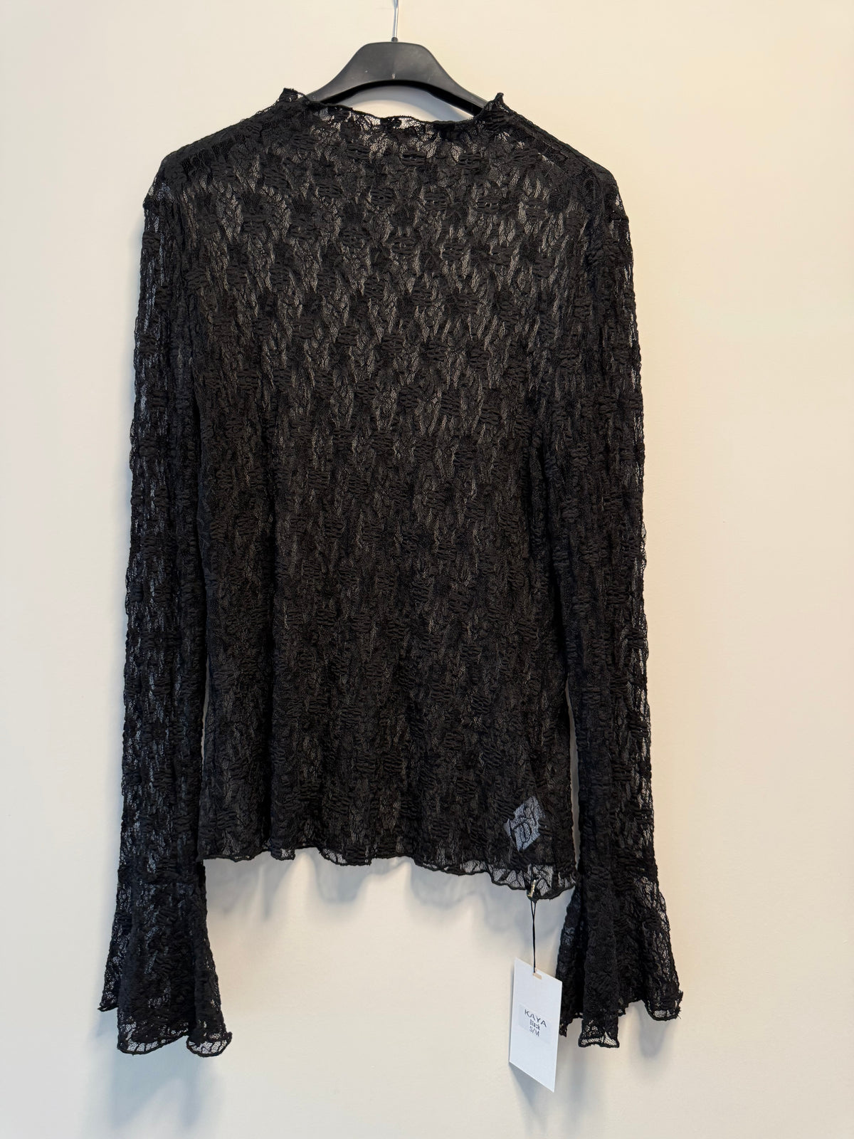 Kanten top | Zwart