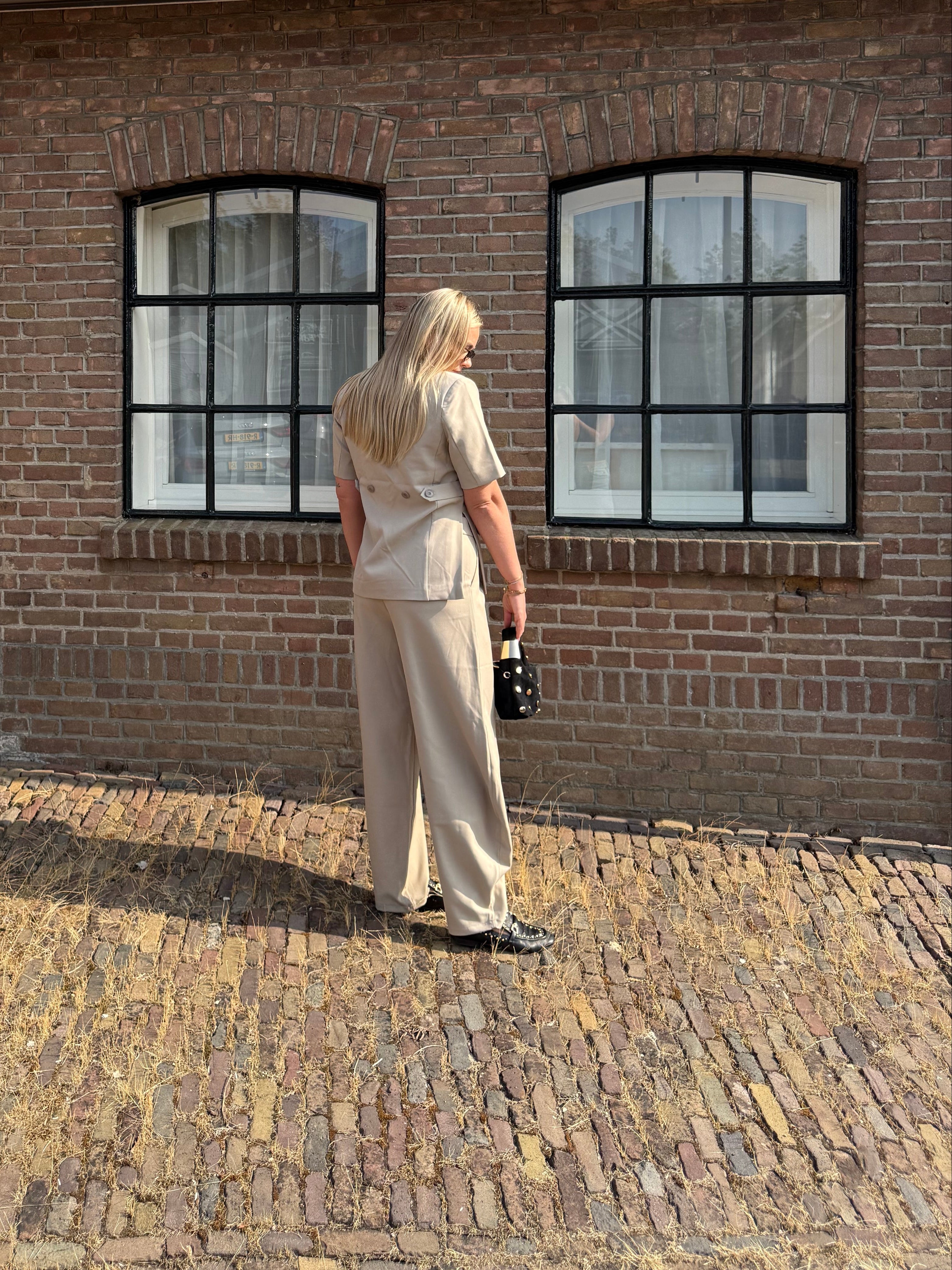 Getailleerde blazer | Beige
