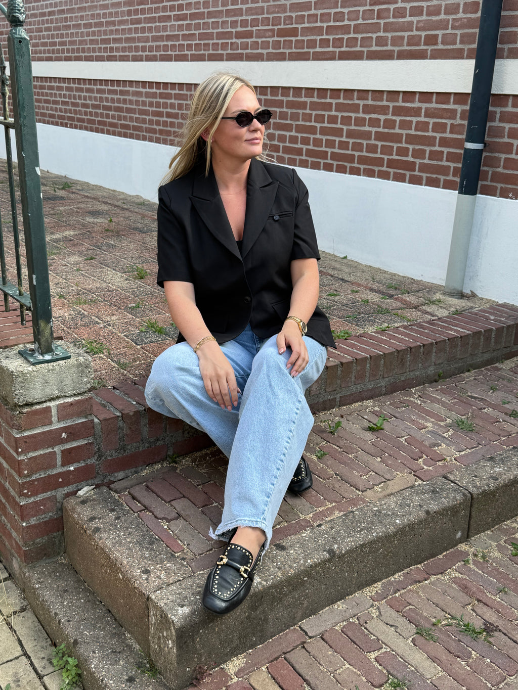 Zonnebril rond | Zwart