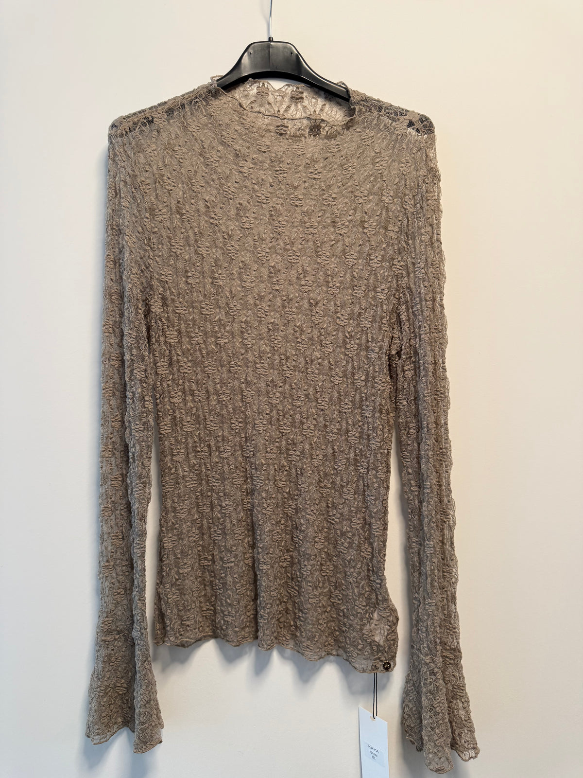 Kanten top | Taupe