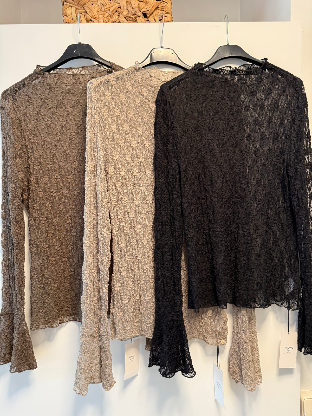 Kanten top | Bruin