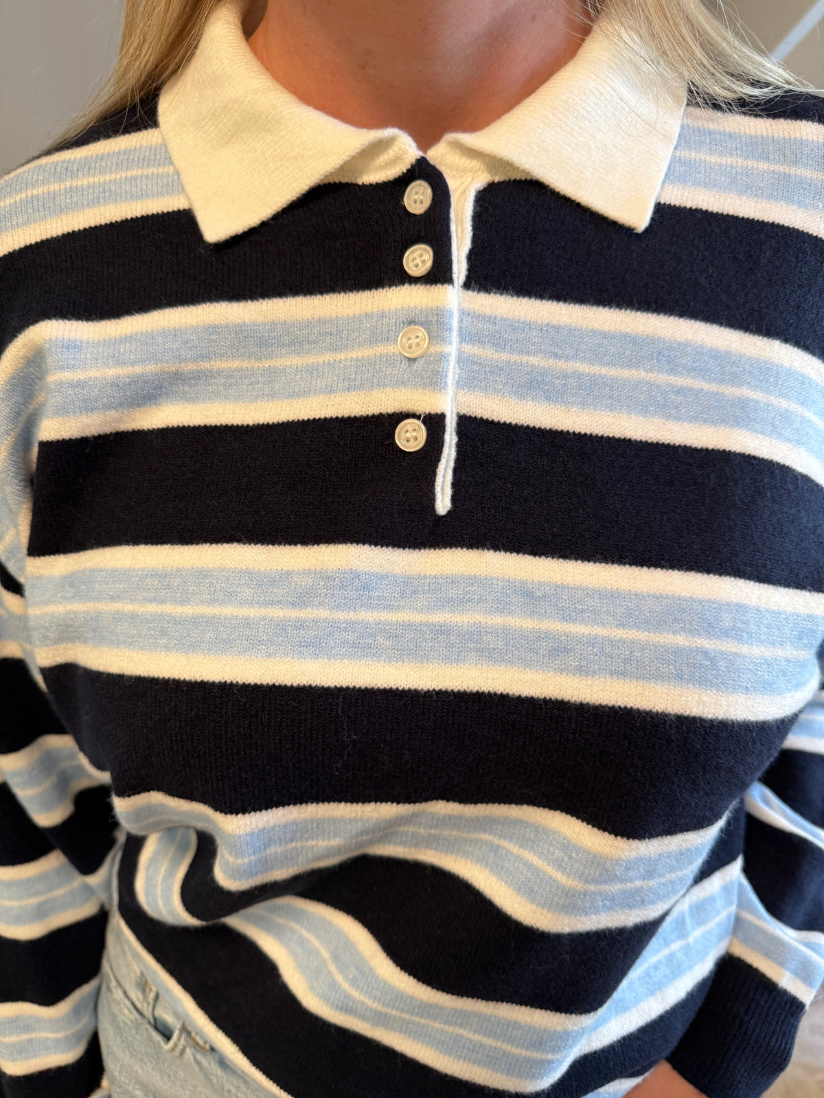 Gestreepte trui | Blauw