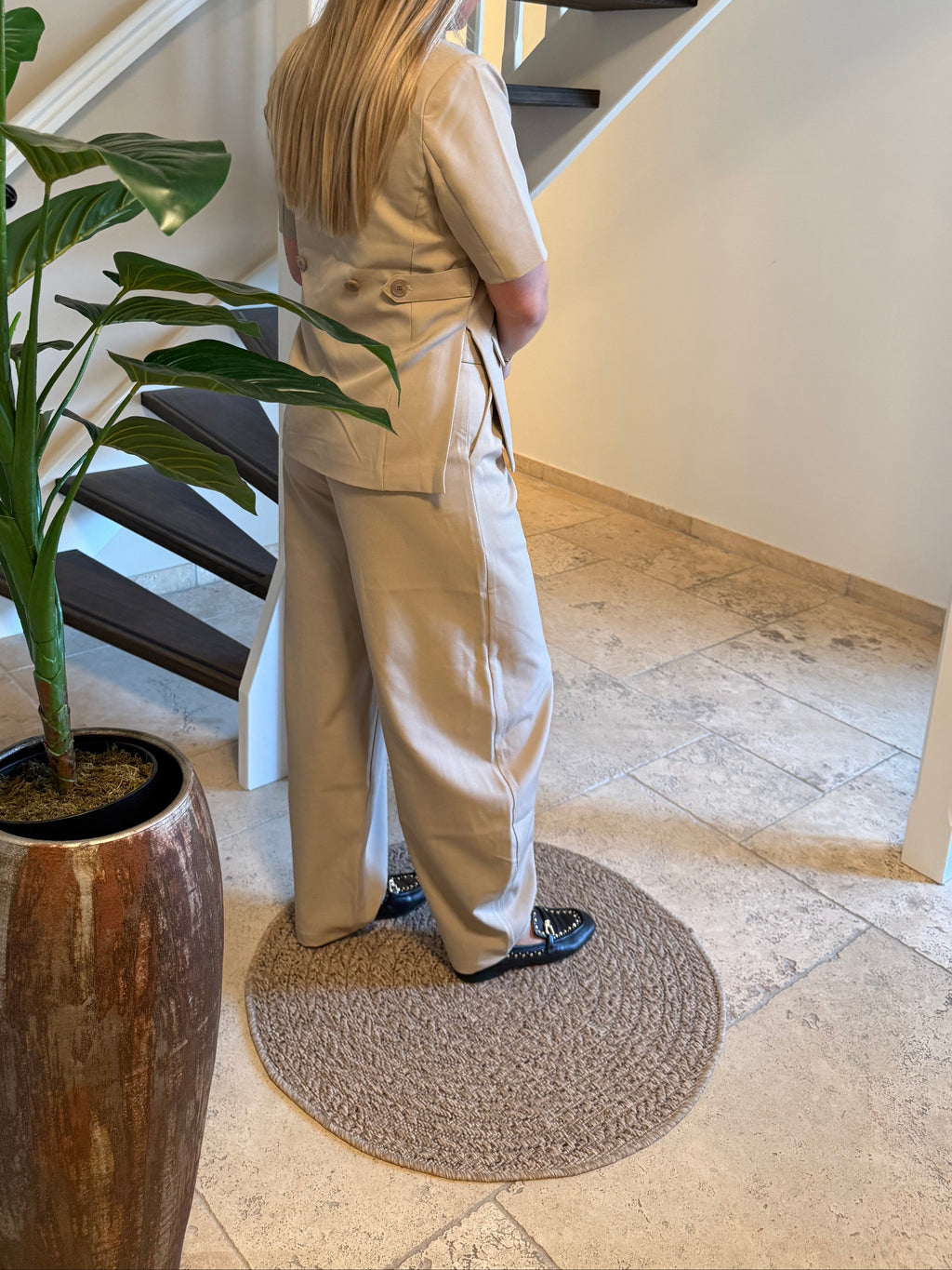 Getailleerde blazer | Beige