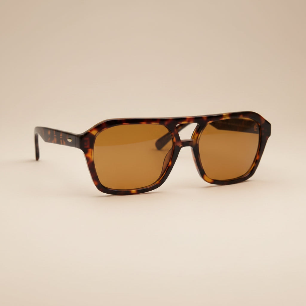 Zonnebril Retro | Zwart Bruin